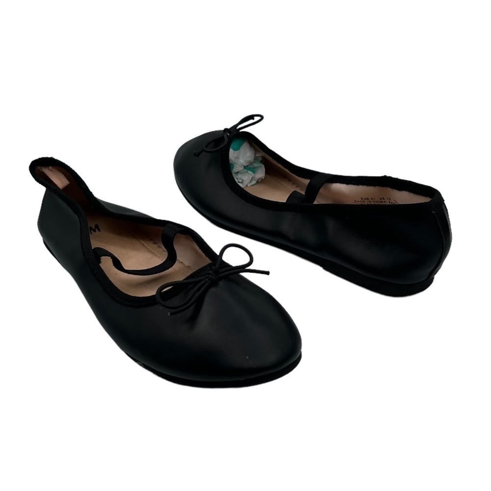H&M Black Slip On Ballet Flats Size 13 Girl’s
